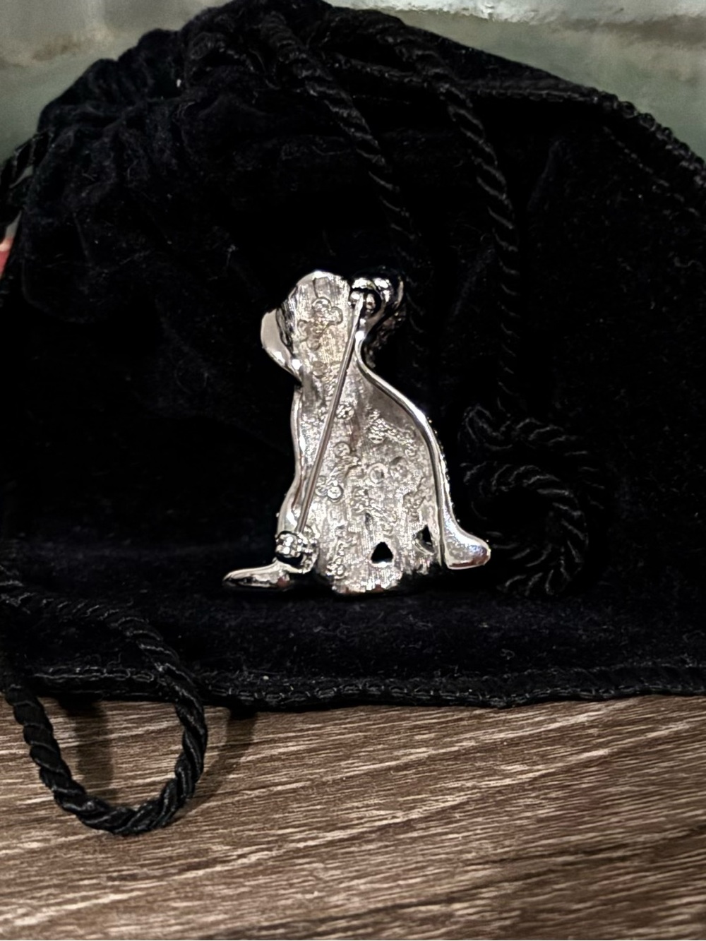 Vintage Swarovski Crystal Dalmatian Puppy Brooch Elegant - Picture 5 of 7